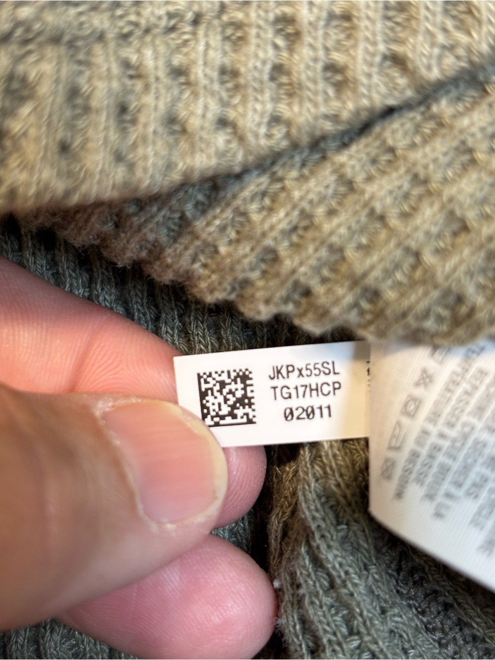 Aerie Lumberjane Waffle Knit Polo Pullover Sweatshirt Olive Green Small - Picture 9 of 9